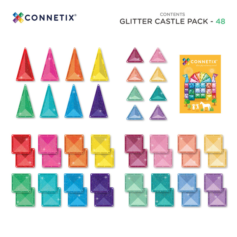 Magnetbausteine CONNETIX® Glitter Castle Pack 48 Stck. Magnetbausteine CONNETIX® Glitter Castle Pack 48 Stck.