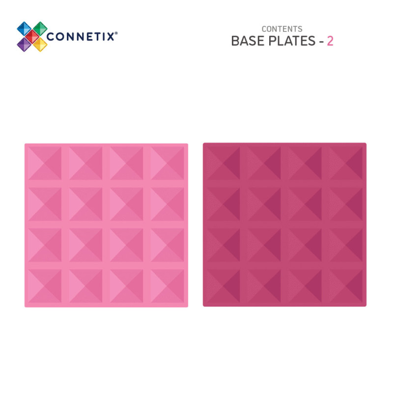 CONNETIX® Pastell Pink & Berry Grundplatten – 2 Stück CONNETIX® Pastell Pink & Berry Grundplatten – 2 Stück