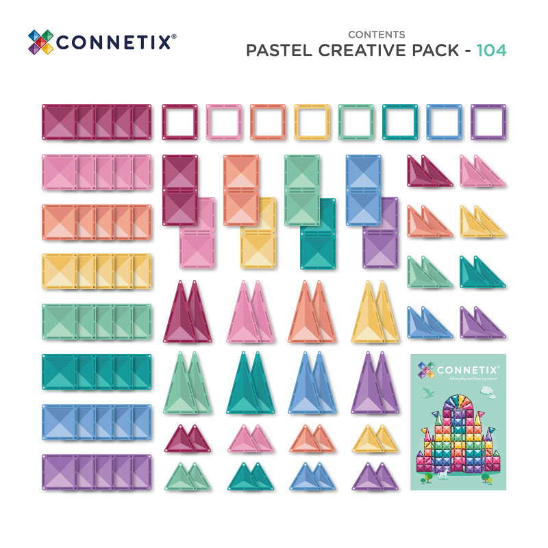Magnetbausteine CONNETIX® Pastel Creative Pack 104 Stck.