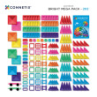 Magnetbausteine CONNETIX® Bright Mega Pack 202 Stck.