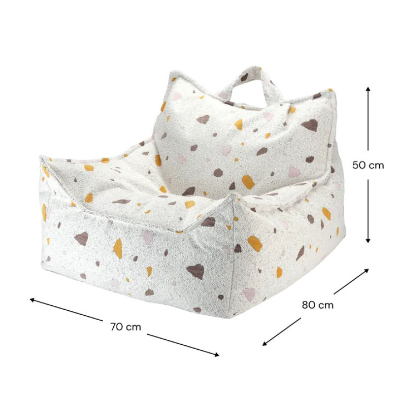 Kindersessel Sitzsack Wigiwama® - Terrazzo Marble Beanbag Chair Kindersessel Sitzsack Wigiwama® - Terrazzo Marble Beanbag Chair