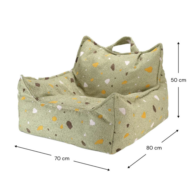 Kindersessel Sitzsack Wigiwama® - Terrazzo Moss Beanbag Chair Kindersessel Sitzsack Wigiwama® - Terrazzo Moss Beanbag Chair