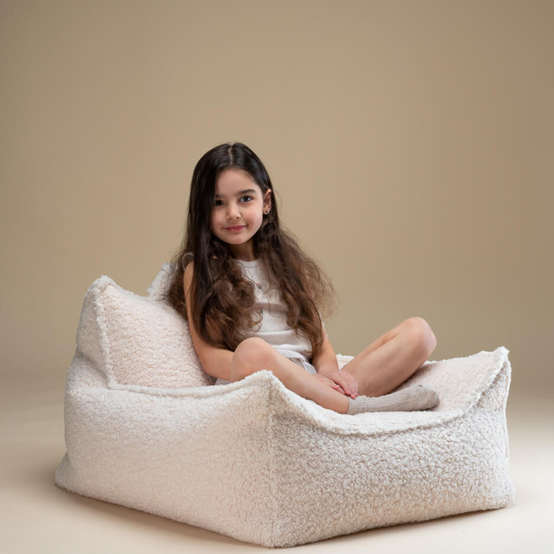 Kindersessel Sitzsack Wigiwama® - Cream White Beanbag Chair Kindersessel Sitzsack Wigiwama® - Cream White Beanbag Chair