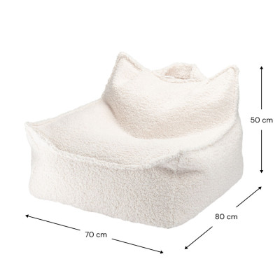 Kindersessel Sitzsack Wigiwama® - Cream White Beanbag Chair