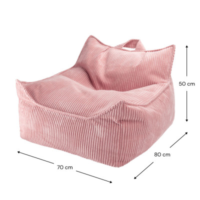 Kindersessel Sitzsack Wigiwama® - Pink Mousse Beanbag Chair