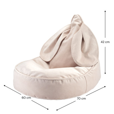 Kindersessel Sitzsack Wigiwama® - Dusty Beige Bunny Beanbag