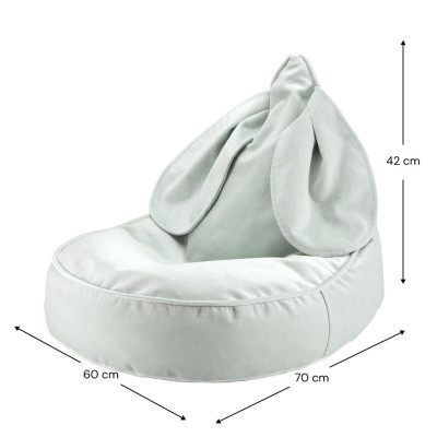 Kindersessel Sitzsack Wigiwama® - Misty Green Bunny Beanbag