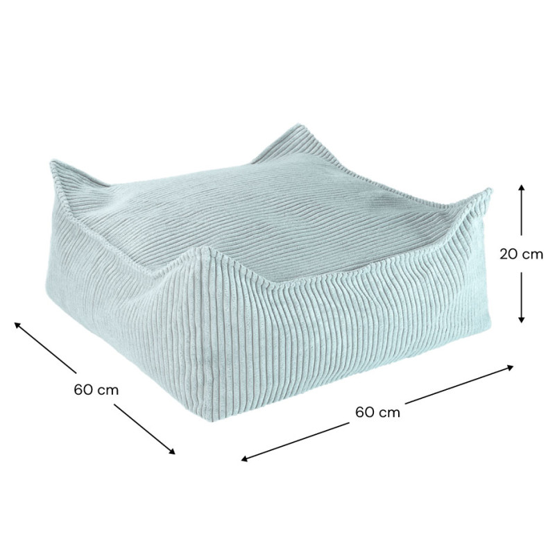 Ottomane Wigiwama® - Peppermint Green Square Ottomane Wigiwama® - Peppermint Green Square