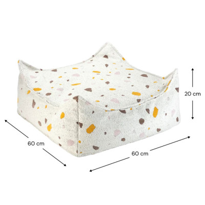 Ottomane Wigiwama® - Terrazzo Marble Square Ottoman