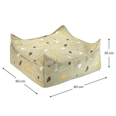 Ottomane Wigiwama® - Terrazzo Moss Square Ottoman