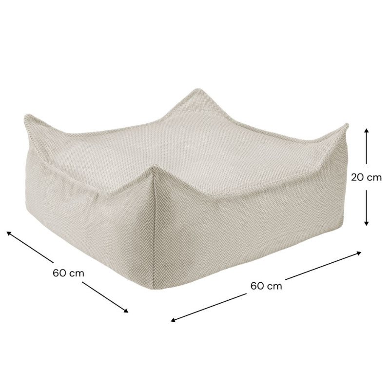 Ottomane Wigiwama® - Terra Outdoor Square Ottomane Wigiwama® - Terra Outdoor Square