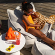 Ottomane Wigiwama® - Terra Outdoor Square Ottomane Wigiwama® - Terra Outdoor Square