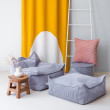 Ottomane Wigiwama® - Blueberry Blue Square Ottomane Wigiwama® - Blueberry Blue Square