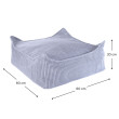 Ottomane Wigiwama® - Blueberry Blue Square Ottomane Wigiwama® - Blueberry Blue Square