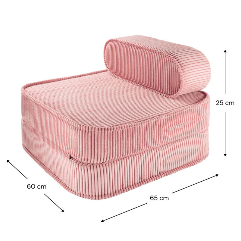 Ausklappbarer Kindersessel Wigiwama® – Pink Mousse Flip Ausklappbarer Kindersessel Wigiwama® – Pink Mousse Flip