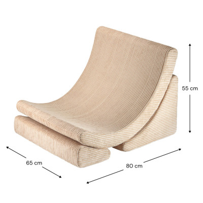 Ausklappbarer Kindersessel Wigiwama® – Brown Sugar Moon