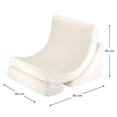 Ausklappbarer Kindersessel Wigiwama® – Cream White Moon