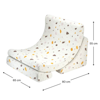 Ausklappbarer Kindersessel Wigiwama® - Terrazzo Marble Moon