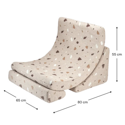 Ausklappbarer Kindersessel Wigiwama® - Terrazzo Sand Moon