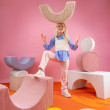Wigiwama® Pink Mousse Rainbow Playset Wigiwama® Pink Mousse Rainbow Playset