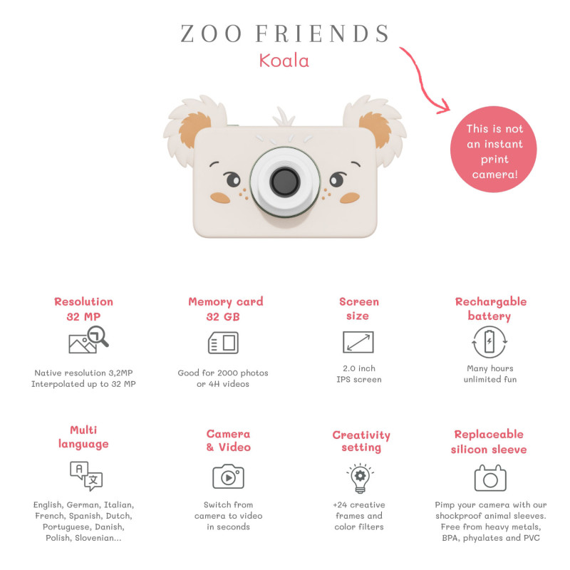 The Zoofamily Kinder-Digitalkamera Koala
