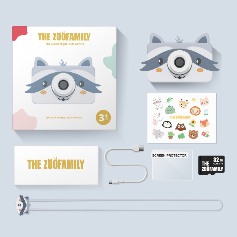 The Zoofamily Kinder-Digitalkamera Waschbär
