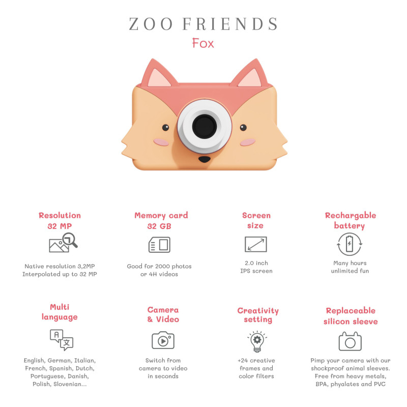 The Zoofamily Kinder-Digitalkamera Fuchs The Zoofamily Kinder-Digitalkamera Fuchs