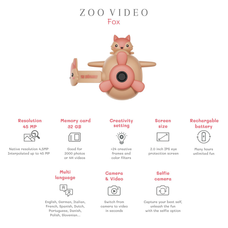 The Zoofamily Video Kinder-Digitalkamera Fuchs The Zoofamily Video Kinder-Digitalkamera Fuchs