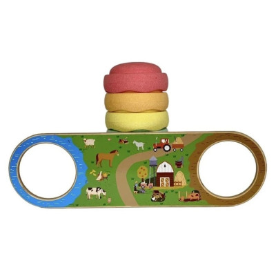 BaaVi Balancierbalken mit Aufkleber Bauernhof