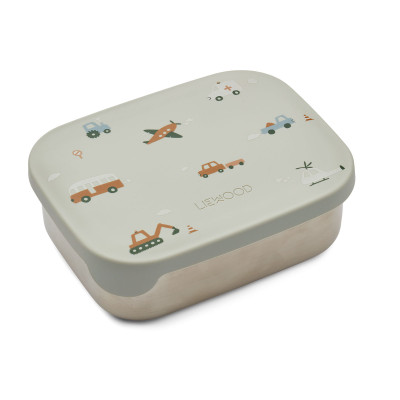 LIEWOOD Brotdose Arthur Vehicles Dove Blue Mix