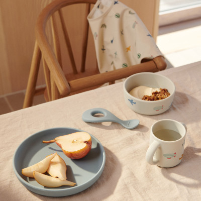 LIEWOOD Silikon-Geschirrset Vivi Aviator Ecru