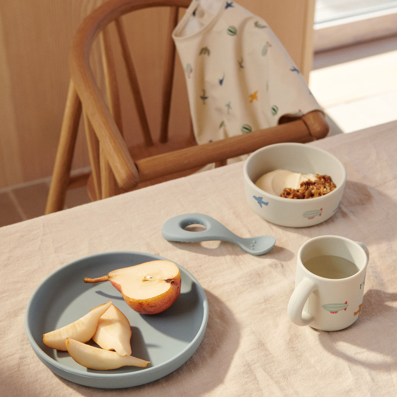 LIEWOOD Silikon-Geschirrset Vivi Aviator Ecru