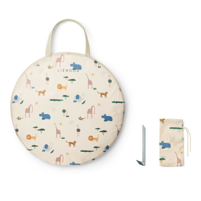 LIEWOOD Strandzelt mit Planschbecken Everett Safari Sandy Mix