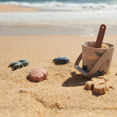 LIEWOOD Strandspiel-Set mit Förmchen und Eimer Gilma Sea Creature Sandy