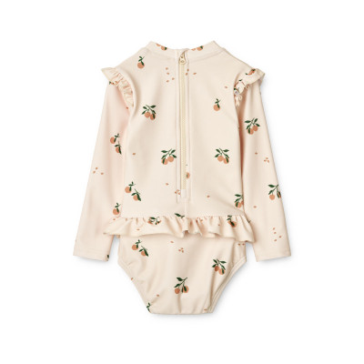 LIEWOOD Sille Baby-Badeanzug mit langen Ärmeln Peach / Sea shell