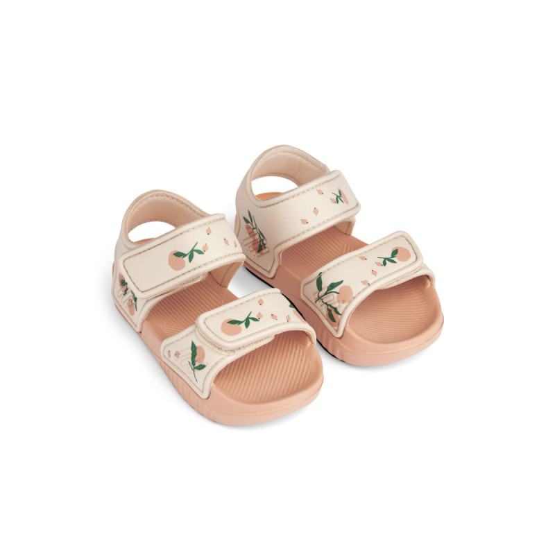 LIEWOOD Blumer Sandalen Peach / Sea shell