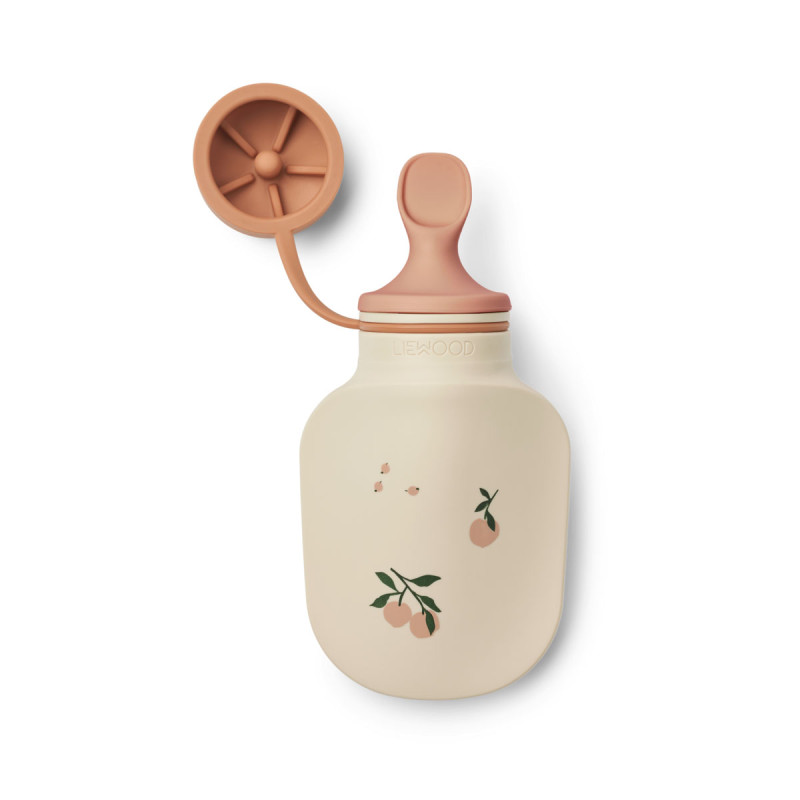 LIEWOOD Silikon Smoothie Flasche Lizzie 2er-Set Peach / Sea shell