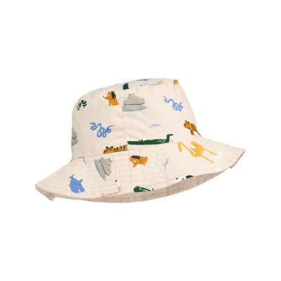 LIEWOOD Kinder Wendbarer Bucket Hat Damon Around the world / Sandy
