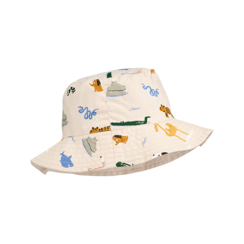 LIEWOOD Kinder Wendbarer Bucket Hat Damon Around the world / Sandy