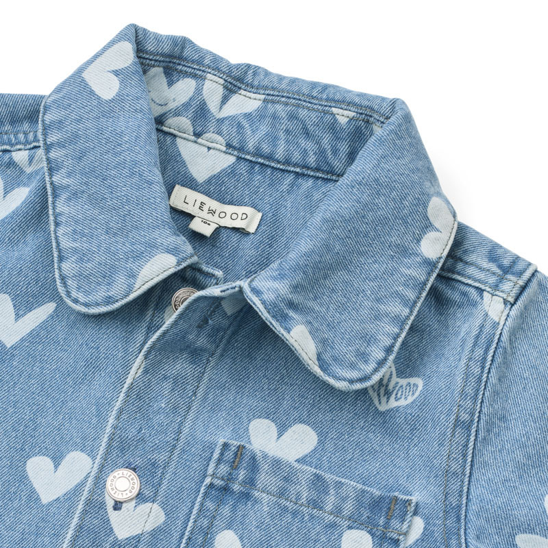 LIEWOOD Kenza Jeans-Overshirt Sweethearts / light blue denim