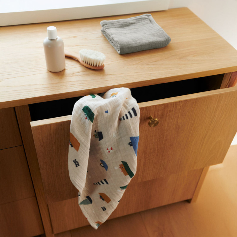 LIEWOOD Mulltücher Lewis 2er-Pack Sailing / Dove blue mix