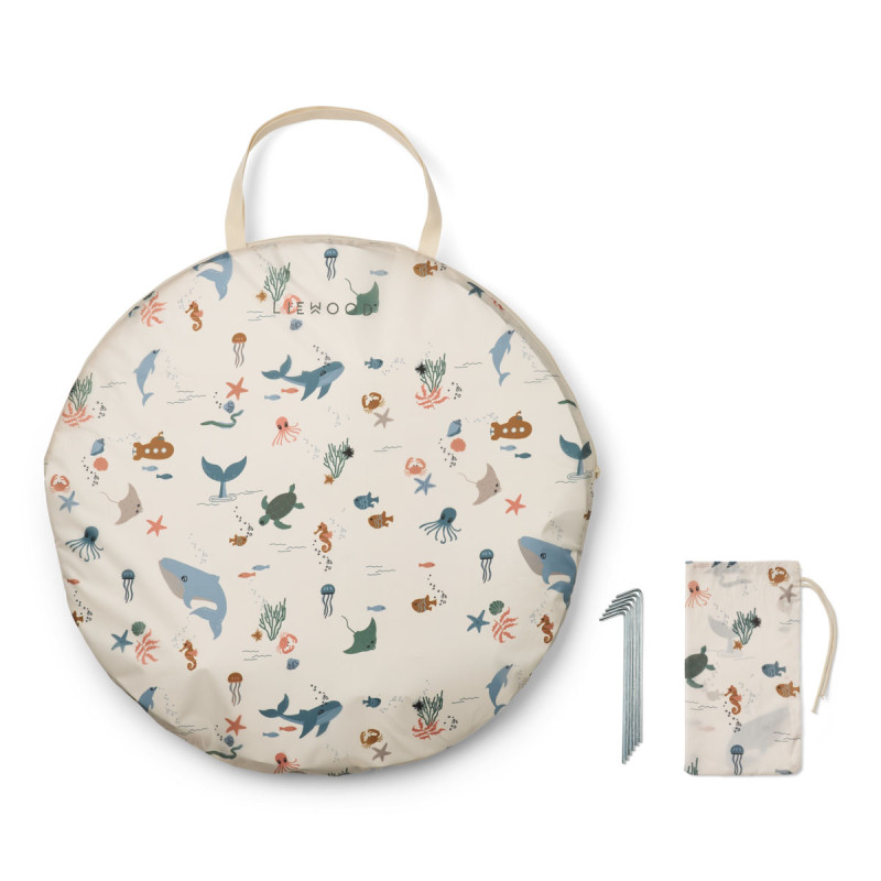 LIEWOOD Strandzelt mit Planschbecken Everett Sea creature / Sandy