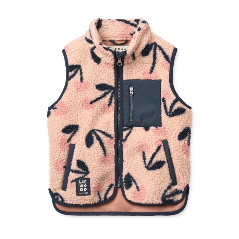 LIEWOOD Fleeceweste Vada Mega Cherry Heart / Rosey