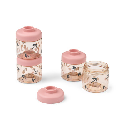 LIEWOOD Dominique Tritan-Behälter für Babynahrung 100 ml 4er-Set Cherry heart / Rosey