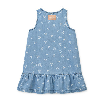 LIEWOOD Sybilla Jeanskleid Cherry heart sandy / Denim