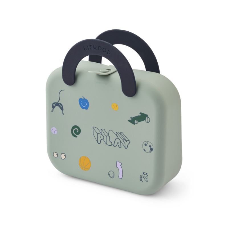 LIEWOOD Faltbare Silikon-Lunchbox Elara Play / Dusty Peppermint