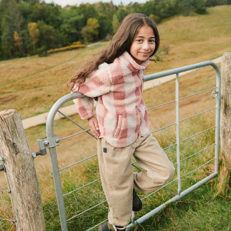 LIEWOOD Kinder Fleecejacke Nolan Mega Check / Rose blush