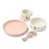 LIEWOOD Silikon-Geschirrset Vivi Wild child / Rosey