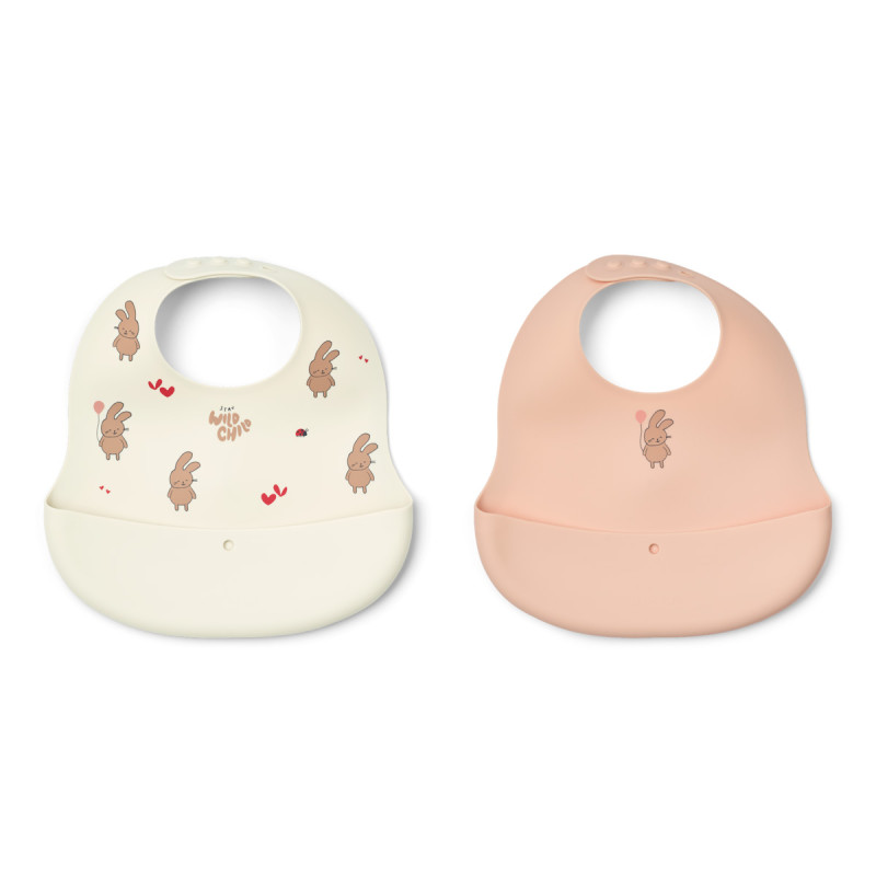 LIEWOOD Silikonlätzchen Ember Wild child / Rosey 2 Stück