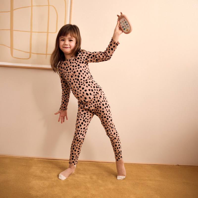 LIEWOOD NIEVE geripptes Langarmshirt Leo Spot / Pale tuscany